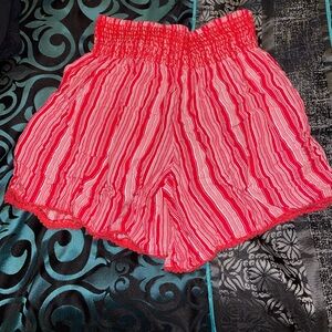 Striped Red & white shorts❤️🤍
